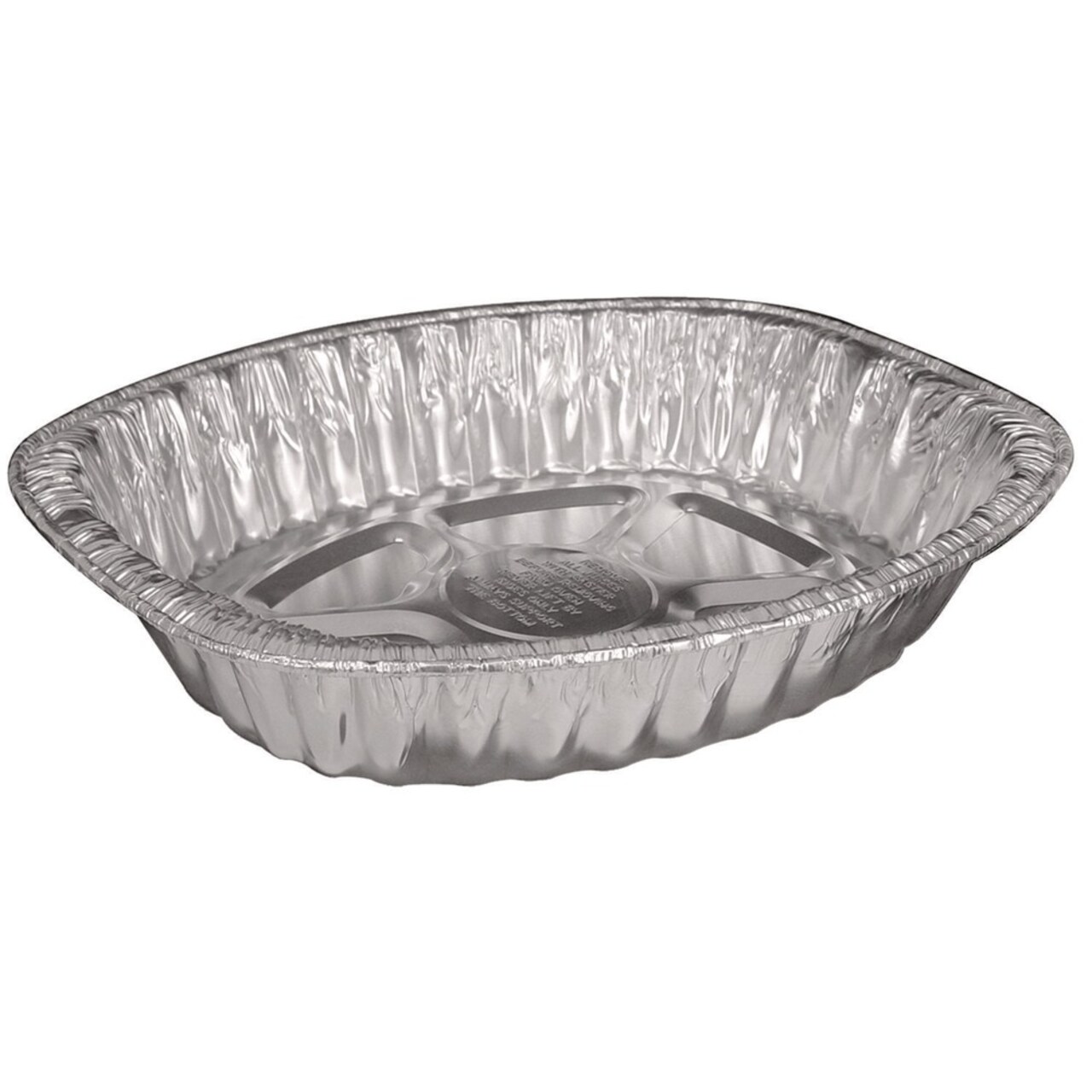 Handi-Foil 14.43 in. x 3.12 in. x 17.68 in. 272 oz. Giant Rack Aluminum Roaster Pan - Silver (100/Carton)